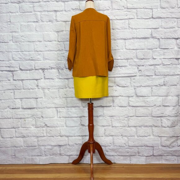 Milly Goldenrod Cotton Wool Blend Mini Skirt - Picture 6 of 9